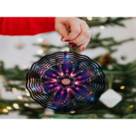 CIFbuy Solar Powered 10 Inch Mandala Wind Chime with LED Lights Spinning Hook Outdoor Garden Patio Decor(TikTok, temu pick-up service) - Image 2
