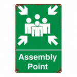 CIFbuy Green Emergency Assembly Point Sign 8x12, Wall Art With Arrow & Figure, Metal Safety Indicator For Home Offi ikTok, ikTok, Self-rockup Logiopffi Figure - Image 8