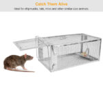 2 pcs Humane Mouse Trap, High Sensitivity Gravity Pedal Auto-Lock Rodent Trap - Sturdy Galvanized Steel, Escape-Proof Small Mesh Design, Safe for Kids & Pets, Easy to Use Indoors/Outdoors for Mice - Image 6