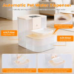 Smart Automatic Pet Water Dispenser, Automatic Pet Water Dispenser with Dual Tank,Dual Tank Filtration 4.5L Cordless Water Fountain with Remote Control for Pets - Image 5