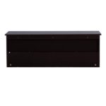 Espresso Entryway Wall Mounted Coat Rack with 4 Dual Hooks Living Room Wooden Storage Shelf - Image 5