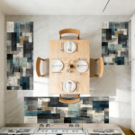 Three-piece kitchen rug set, non-slip and washable, abstract pattern kitchen hallway rug, soft and comfortable, suitable for sinks, floors, entrances, hallways and bathrooms. - Image 10