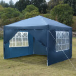 3 x 3m Two Doors & Two Windows Practical Waterproof Right-Angle Folding Tent Blue - Image 48