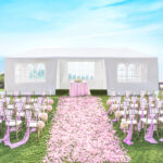 3*9m 7-Sided Iron PE Cloth Spiral Pipe Pergola - Image 3