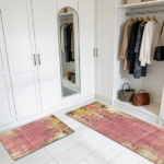 Three-piece kitchen rug set, non-slip and washable, abstract pattern kitchen hallway rug, soft and comfortable, suitable for sinks, floors, entrances, hallways and bathrooms. - Image 6