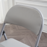 Same Code 31709558 6pcs Elegant Foldable Iron & PVC Chairs for Convention & Exhibition Gray - Image 28