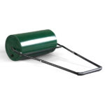 24in Heavy Duty Steel Lawn Roller, Garden Roller Can Be Filled with Water or Sand, Hand Roller with U-shaped Handle, Green & Black - Image 3