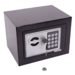 Mini Wall-in Style Electronic Code Metal Steel Box Safe Case 17EF Black - Image 14