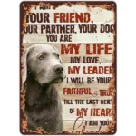 CIFbuy Silver Labrador I Am Your Friend Retro Metal Sign Home Kitchen Bar Cafe Club Cave Wall Decor Vintage Tin Sign (TikTok, temu pick-up service)