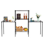 Changeable Assembly Floor Standing Carbon Steel Storage Rack Black - Image 14