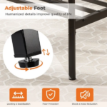 Full Metal Platform Bed Frame with Steel Slat Support, Underbed Storage, No Box Spring Needed, Easy Assembly(Shipment from Walmart) - Image 5