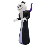 Replace 66071740 12FT Giant Halloween Inflatable Blow Up Decorations, Grim Reaper with Jack-o'-Lantern Pumpkin Head and 3-Color LED Flame for Holiday Party Garden Lawn Yard Patio Décor - Image 2