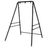 133*137*180cm Wrought Iron Four-Legged Standing 200kg Three Rings Hanging Chair Frame Black - Image 13