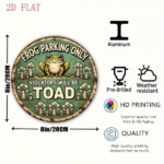 CIFbuy pc Funny Frog Parking Sign, "Frog Parking Only" & " "Frog, Only" & "Frog Turns to Toad When Parking TikTok, Temu Self-pickup Logikiics - Image 3