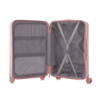 20"/24"/28" 3 pcs/set in ABS Spinner Wheel Luggage, Carry on Suitcase, with Cup Holder & USB Port & Phone Holder (Pink) - Image 9