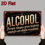 CIFbuy Vintage Spanish Alcohol Metal Wall Sign, Funny Retro Iron Bar Art, Alcohol Begins With Salad, Home Cafe Office Decor, Wine Beer TikTok, TikTok, ol Begins With Salad, Home Cafe Office Decor Self-pickup Logiopics - Image 7