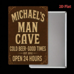 CIFbuy Vintage Metal Wall Sign 8x12 Inch Rustic Iron Plaque Michael's Cold Beer Good Times EST.2012 2D Flat Decor No Power Needed TikTok, TikTok, Self-pickup Logiopics - Image 4