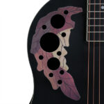 41 inch Cutawary Round Back Acoustic Guitar Spruce Top Grape Hole Black - Image 2