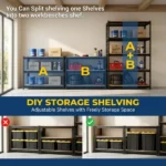 Shelves Metal 5 Tier Garage Shelving Heavy Duty 28"W x 12"D x 59"H Adjustable Shelving Unit for Garage Utility Rack Shelf for Basement Pantry Closet(Shipment from Walmart) - Image 5