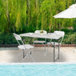 Replace 87607347 4ft Foldable Lift Patio Plastic Table White - Image 53