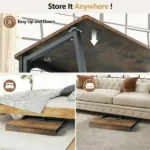 Folding Table, Portable Space-Saving Desk for Home, Apartment, Events, Vintage (Shipment from Walmart) - Image 4