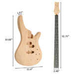 DIY 4 String IB Style Electric Bass Guitar Kits with Mahogany Body, Maple Neck and Accessories - Image 7