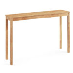 48" Solid Wood Leg Console Table, Narrow Farmhouse Entryway Table for Hallway & Sofa - Natural - Image 4