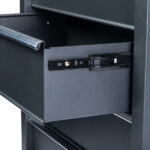 Single-bottom cabinet 4-draw, steel, black 330lb instrument cart, storage room - Image 22
