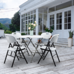 4pcs 47*54*84cm Garden Plastic Folding Chair White - Image 25