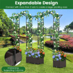 2-in-1 Garden Arch with Planter Boxes - Self-Watering System, 8 Lockable Wheels & PE-Coated Metal - Image 11