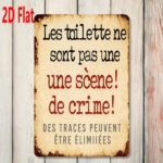 CIFbuy 1pc French Les Toilettes Ne Sont Pas Une" Scène De Crime Metal Wall Plaque, 2D Flat Unframed Bathroom Sign, 2D Flat Unframed Bathroom Sign, Weatherproof 7.87*11. Pas Une ScènikTok, Pas Une ScènikTok, t Self-pickup Logiopics - Image 8