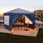 3 x 3m Two Doors & Two Windows Practical Waterproof Right-Angle Folding Tent Blue - Image 23