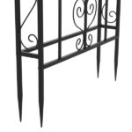 134*59*213cm Double Layer Iron Art Arc Top Iron Arch Black - Image 9