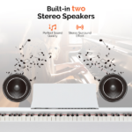 Do Not Sell on Amazon Glarry GDP-104 88 Keys Full Weighted Keyboards Digital Piano with Furniture Stand, Power Adapter, Triple Pedals, Headphone, for All Experience Levels White - Image 24
