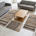 Three-piece kitchen rug set, non-slip and washable, abstract pattern kitchen hallway rug, soft and comfortable, suitable for sinks, floors, entrances, hallways and bathrooms. - Image 7