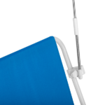 1 Pack Heavy Duty Steel Beach Chair with Umbrella, XL Size 15" Seat Height Royal Blue, Oxford Cloth with Support Bar, Single Position Adjustable, 120kg Load - Image 7