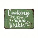 CIFbuy Cooking Is Love Made Visible Metal Tin Sign, Rustic Farmhouse Wall Decor, Vintage Funny Kitchen Plaque, Kitchen Plaque, 8x12in Unframed Metal Ar VisibleikTok, VisibleikTok, nny Kitchen Plaque Self-c ckup Logiop Ar - Image 7