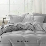 Luxury Sheet Sets Super Soft Easy Care Microfiber 3/4-Pieces Bed Sheet Set With 16-Inch Deep Pockets, Light Grey - Image 7