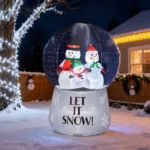 6 FT Lighted Christmas Inflatable Decoration, Large Inflatable Snow Globe with Snowman Family, Funny Blow Up Yard Decorations with Built-in LED Lights for Holiday Party Front Yard Lawn Garden Decor - Image 10