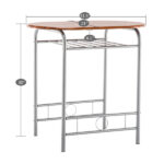 Same Code 35204938 Brown Wood Grain PVC Breakfast Table (One Table and Two Chairs) - Image 18