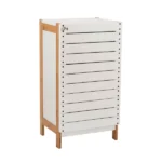 2 Shelf Bamboo Floor Cabinet in White