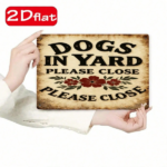 CIFbuy 1pc Dogs In Yard Please Close Warning Sign" Weatherproof Rustproof Metal Plaque, UV Resistant Durable Outdoor Wall Mount, Resistant Durable Outdoor Wall Mount, 2D Fla Warning Sign, WikTok, Warning Sign, WikTok, t Self-pickup Logiopics - Image 5