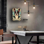 CIFbuy 1pc French Bulldog Metal Sign 2D Flat Cartoon Toothbrushing Plaque, Distressed Wall Art For Home Office Gym Bedroom Decor Motiva TikTok, TikTok, Self-pickup Logiopics - Image 4