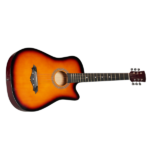 Sunset color 38-inch Acoustic Guitar with Picks, Strings, Capo, Case, Tuner, and Strap - Image 12