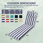 Outdoor Chaise Lounge Cushion, 72 in. x 21 in. x 3 in. Waterproof Fade-Resistant Patio Chair Pad for Pool Beach - Image 4