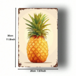 CIFbuy Stylized Pineapple Metal Sign 8x12 Inch Rustic Iron" Wall Art, Vintage 2D Flat Home Bar Decor, Flat Home Bar Decor, Waterproof & Rustproof RustiikTok, RustiikTok, t Self-pickup Logiopics - Image 2
