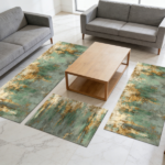 Three-piece kitchen rug set, non-slip and washable, abstract pattern kitchen hallway rug, soft and comfortable, suitable for sinks, floors, entrances, hallways and bathrooms. - Image 10