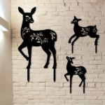 CIFbuy Vintage 3 Pack Black Metal Deer Garden Stakes Outdoor Lawn Decor Patio Yard Art Landscape Accents Housewarming Gift (TikTok, temu pick-up service) - Image 9