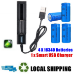 4 x 16340 Batteries 3.7V Li-ion Rechargeable Battery+1 x USB Charger (US Logistics For USPS/DHL/Fedex/UPS. No designated logistics accepted TK/TMEU only For self-pickup - Image 6