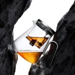 Heat-resistant glass teapot, magnetic switch, Gunmetal Black 800mL - Image 5